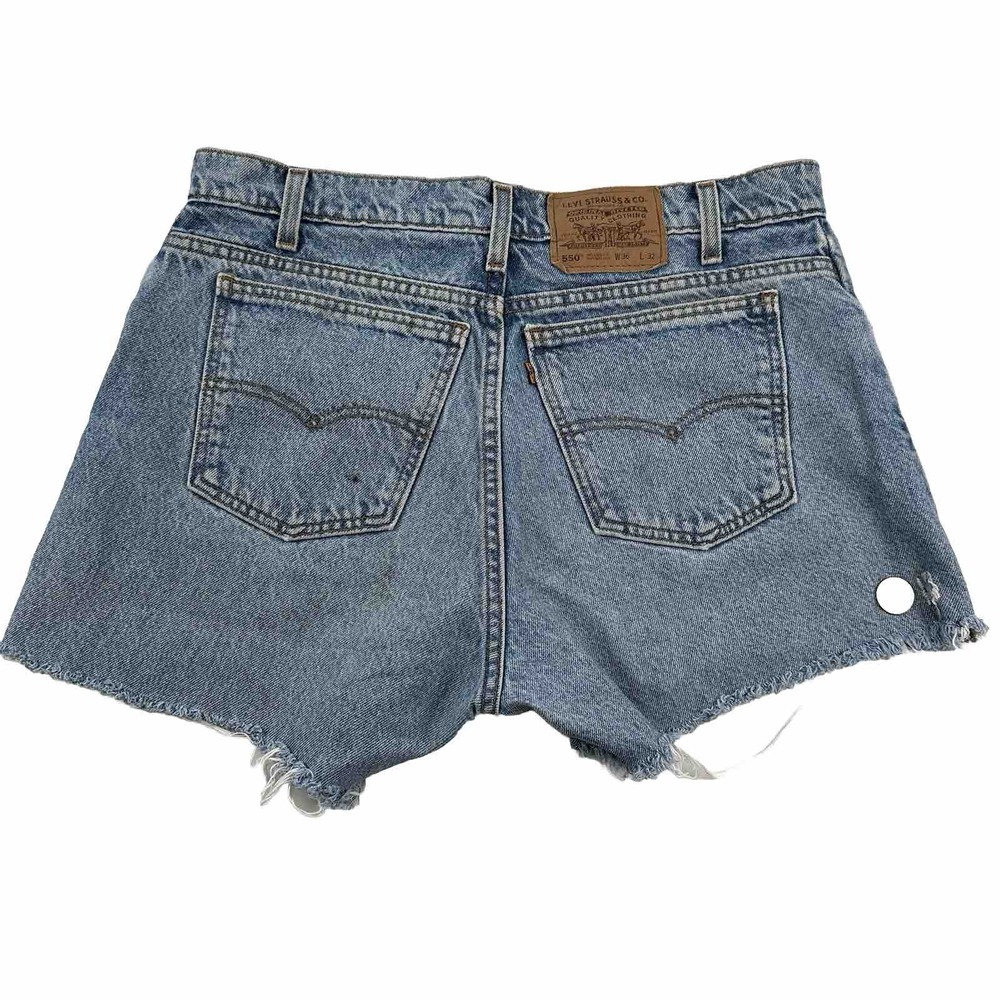VTG Levi's‎ 550 Orange Tab Cutoff Shorts Women 34 Jeans relaxed Jorts Blue 90s